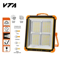 Linterna De Trabajo Con Panel Solar Alcance 200 M