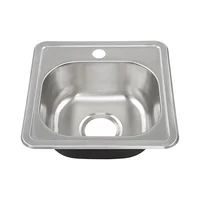 Lavaplatos Para Grifería Sobre Poner 38 X 38 Acero Inoxidable