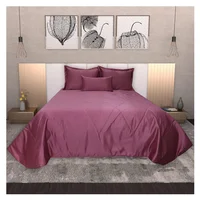 Tendido Satin Gold Semidoble Rosado Oscuro