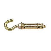 Perno de Anclaje Con Gancho de Zinc Plateado M8 x 60