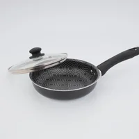 Cacerola 6 Ultra en Aluminio Antiadherente Mango Tapa Vidrio 16cm 0.7 Litros Libre de PFOA Negro 1.6mm de Espesor Universal