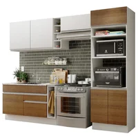 Cocina Integral Cristal 2.90m Blanco/marrón/blanco 10