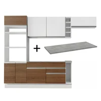 Cocina Integral Safira 2.90 m con Encimera Blanco/Marrón/Blanco 14