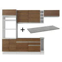 Cocina Integral Safira 2.90 m con Encimera Blanco Marrón 14