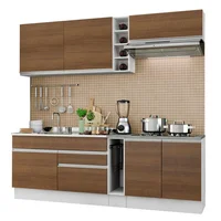 Cocina Integral Parma 2.20m Blanco/marrón 03