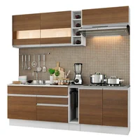 Cocina Integral Parma 2.20m Blanco/marrón 02