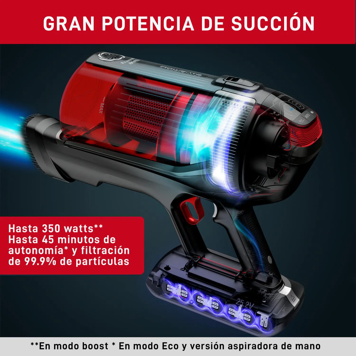 Aspiradora Inalámbrica T-Fal X-FORCE FLEX 12.60, 350 Watts, Batería 45min, Accesorio Mascota 3
