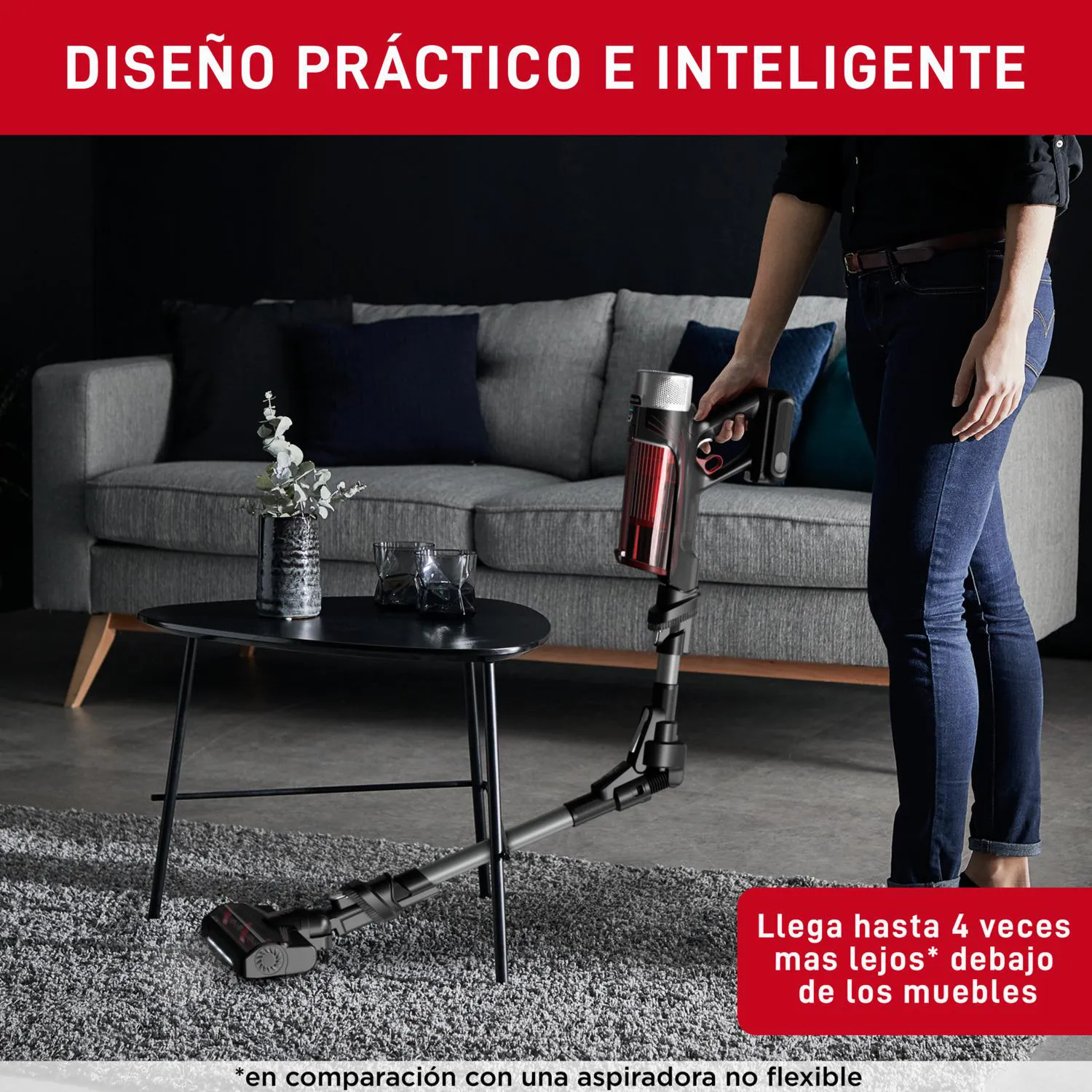 Aspiradora Inalámbrica T-Fal X-FORCE FLEX 9.60, 250 Watts, Batería 45min, Accesorio Mascota 3
