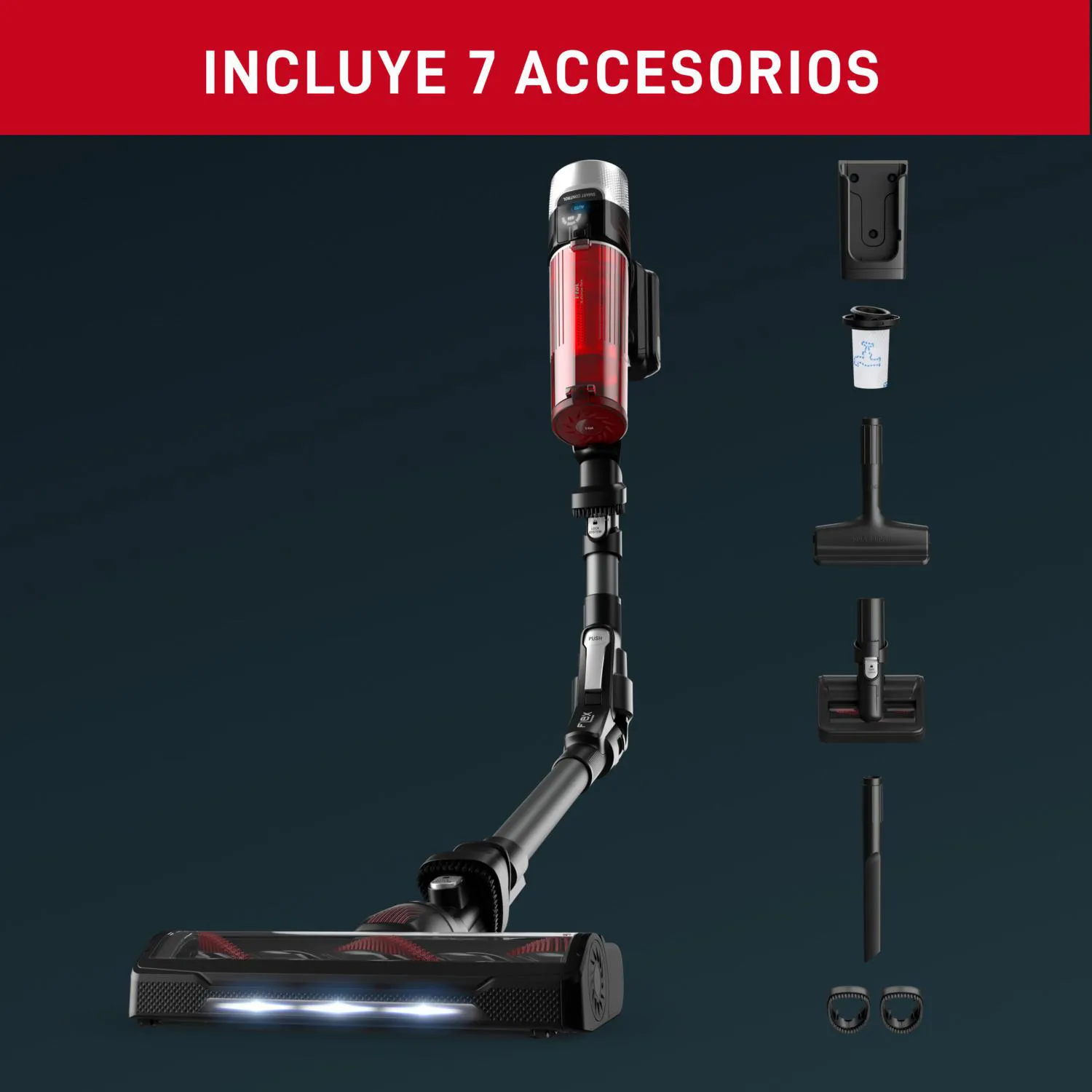 Aspiradora Inalámbrica T-Fal X-FORCE FLEX 9.60, 250 Watts, Batería 45min, Accesorio Mascota 5