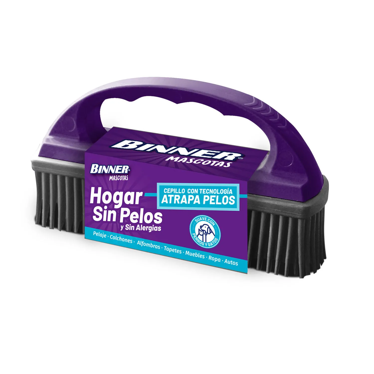 Cepillo para Perro Recoge Pelo Piso/Tapete Binner