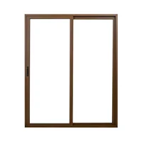 Ventana Aluminio Serie 1500 120x120cm Acabado Madera Holztek
