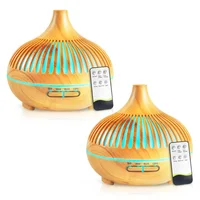 Combo: 2 Difusores Aromas Con Control Luces Led Temporizador Mader