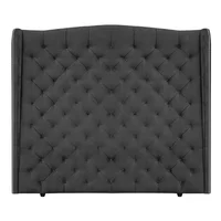 Cabecero Sencillo 100X150 de Lujo Luxury de Piso Gris Ecocuero