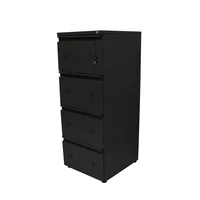 Archivador de 4 Gavetas Negro Set X 5 Unidades