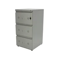 Archivador de 3 Gavetas Gris Agatha Set X 5 Unidades