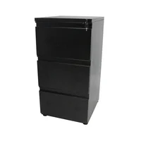 Archivador de 3 Gavetas Negro Set X 5 Unidades