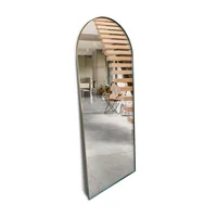 Espejo Cuerpo Entero de Piso Marco Metal 70x170 cm Dorado