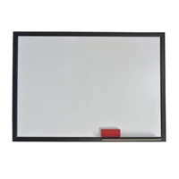 Tablero Acrílico Blanco Marco Mdf Negro 40x60 cm