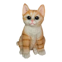 Escultura Gato Poli resina 13x17.5 Cm Beige Pets Just Home Collection