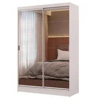 Closet Max 2 Puertas Corredizas con 1 Espejo Blanco