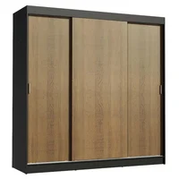 Closet Reno 3 Puertas Corredizas Negro/marrón
