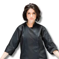 Chaqueta Chef Dama Gabardina 202 Negra m
