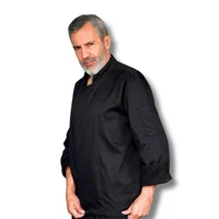 Chaqueta Chef Hombre Gabardina 202 Negra L