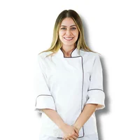 Chaqueta Chef Gabardina Blanca 201 Dama Xl