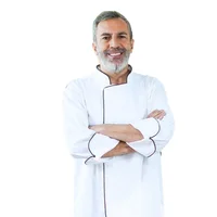 Chaqueta Chef Gabardina Blanca 201 Hombre Xl