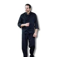 Uniforme Chef Chaqueta Negra Pantalón Negro Hombre L