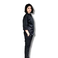 Uniforme Chef Chaqueta Negra Pantalón Negro Dama 3XL