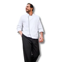 Uniforme Chef Chaqueta Blanca Pantalón Negro Hombre 3XL