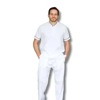 Uniforme Antifluido Cocina Camisa Blanca Pantalón Blanco Hombre L