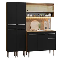 Cocina Integral Emilly 1.70m Marrón/negro 13