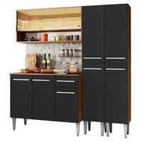 Cocina Integral Emilly Winter 1.70m Marrón/negro 08