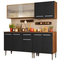 Cocina Integral Emilly Box 1.70m Marrón/negro 03