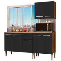 Cocina Integral Emilly Free 1.70m Marrón/negro 01