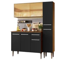 Cocina Integral Emilly Gold 1.40m Marrón/negro 03
