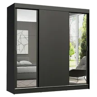 Closet Reno 3 Puertas Corredizas con 2 Espejos Negro