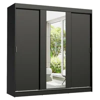 Closet Reno 3 Puertas Corredizas con 1 Espejo Negro