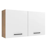 Mueble De Cocina Superior 2 Puertas Agata 120 Cm Marrón/Blanco