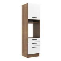 Mueble De Cocina Torre Para Hornos Agata 60 Cm Marrón/Blanco