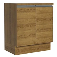 Mueble De Cocina Bajo 2 Puertas Glamy 70 Cm Marrón
