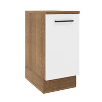 Mueble De Cocina Bajo 1 Puerta Agata 35 Cm Marrón/Blanco
