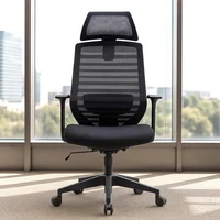 Silla De Escritorio Ejecutiva Negra Clovercol Sparta Black Nylon