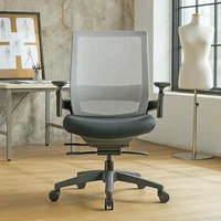 Silla De Escritorio Gris Y Negro Clovercol