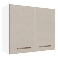 Mueble De Cocina Superior 2 Puertas Agata 80 Cm Blanco/Crema