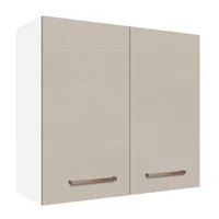 Mueble De Cocina Superior 2 Puertas Agata 70 Cm Blanco/Crema