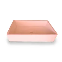 Lavamanos Cozumel Big En Concreto Uhpc Color Pink Dawn