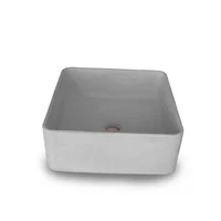Lavamanos Cozumel Medium En Concreto Uhpc Color Subtle Grey
